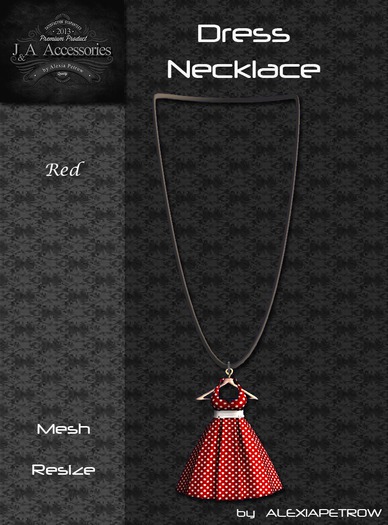 Dress Necklace Red