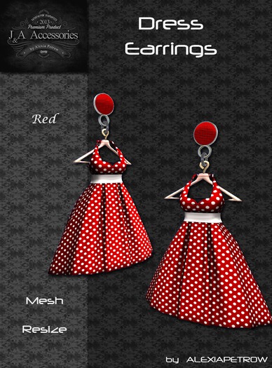 Dress Earrings Red