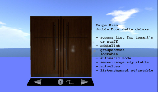Carpe Diem lockable double Door deluxe Mod.24 with access control
