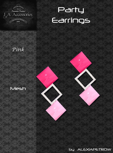Party Earrings Pink