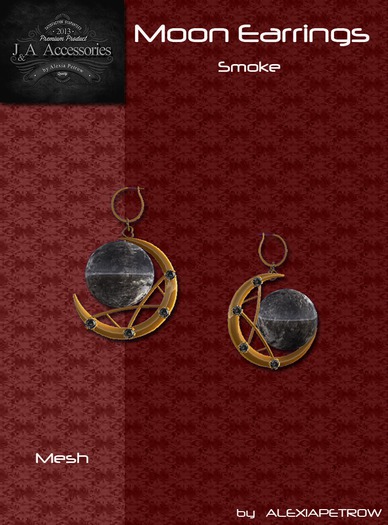 Moon Earrings Smoke