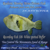 Realistic Moving Menu Driven Fish YOU CONTROL  -Recording fish 108
