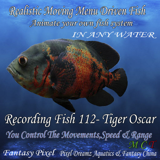 Realistic Moving Menu Driven Fish YOU CONTROL  -Recording fish 112