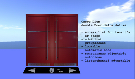 Carpe Diem lockable double Door deluxe Mod.15 with access control