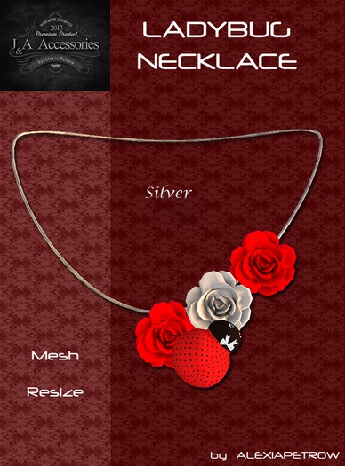 LadyBug Necklace - SILVER