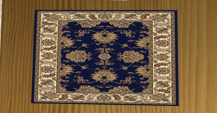 Imperial  Blue and Gold Persian Rug