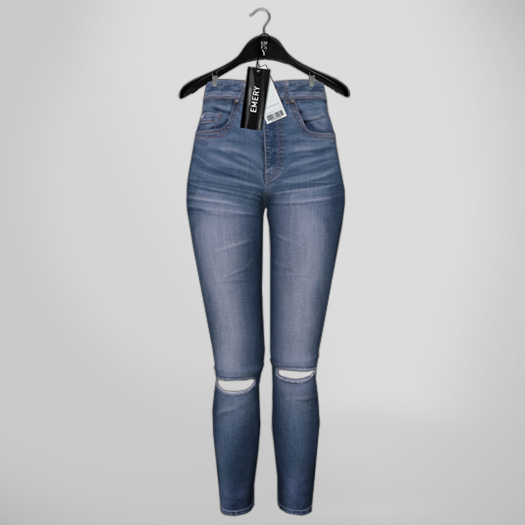 Emery Ripped Skinny Jeans Faded Blue