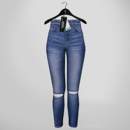 Emery Ripped Skinny Jeans Mid Blue