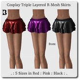 Blackburns Cosplay Triple Layered Skirts