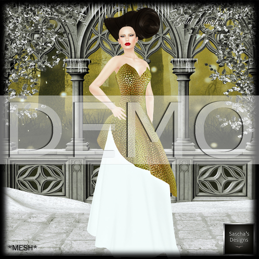 SAS - DEMO Gold Maiden Gown (Mesh)