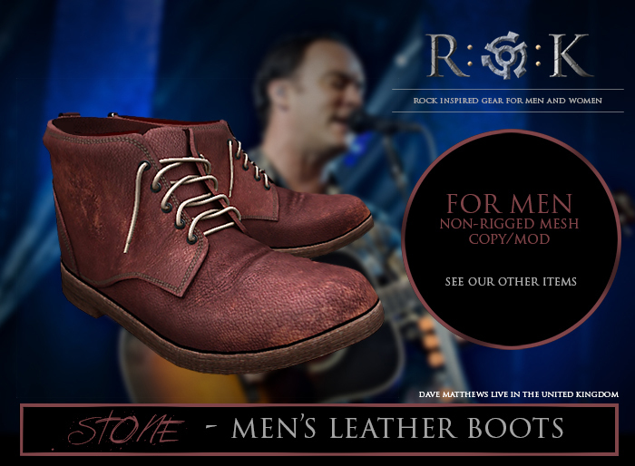 STONE - LACED LEATHER BOOT - AUBURN