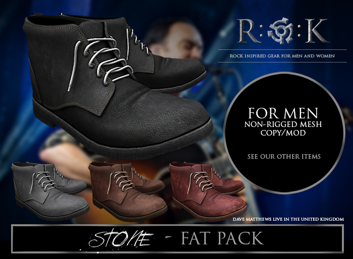 R:O:K STORE STONE LEATHER BOOT FATPACK*