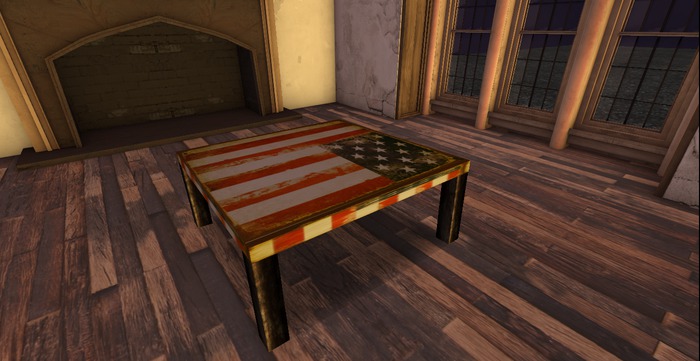 COFFE TABLE USA FLAG