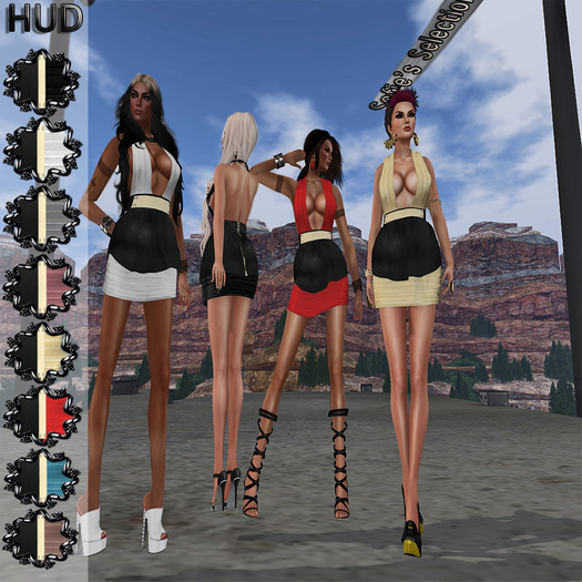 <S> Halter Peplum Dress With Hud