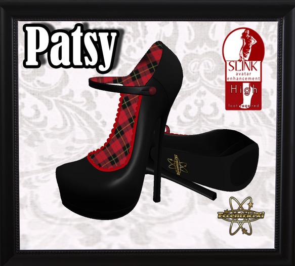 ~EccentriciXi~ Shoes Patsy for SLINK High Red Plaid