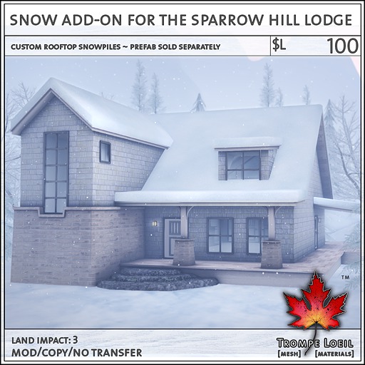 Trompe Loeil - Snow Add-On for the Rivershire Waterwheel [mesh]