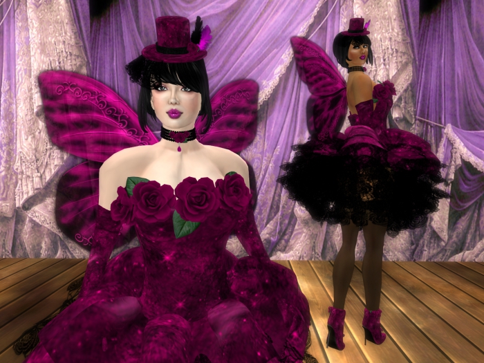 Gothic Rose Fae in Magenta - TFF