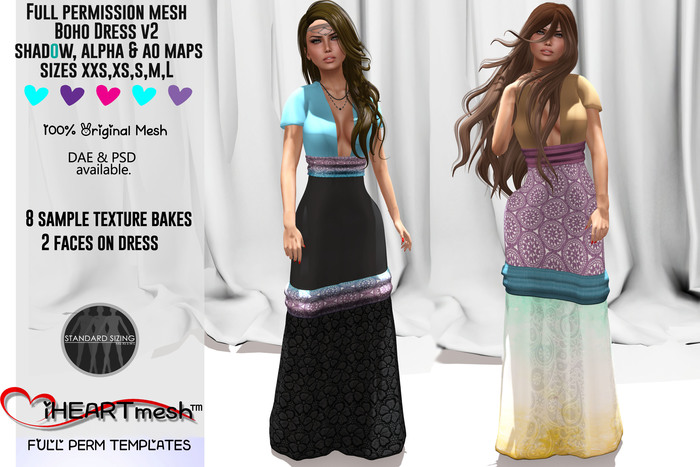 iHm - Boho Dress v2 - Full perm PSD VERSION