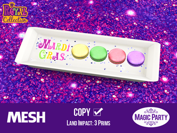 Mardi Gras - Mix Macaron Tray