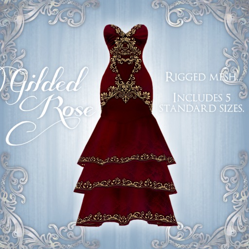 [K~*~S] Gilded Rose - Gown - Ruby