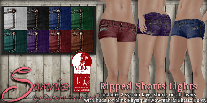 .: Somnia :. Ripped Shorts Lights {Crated}
