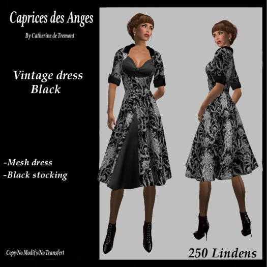 *CdT*  Vintage dress black