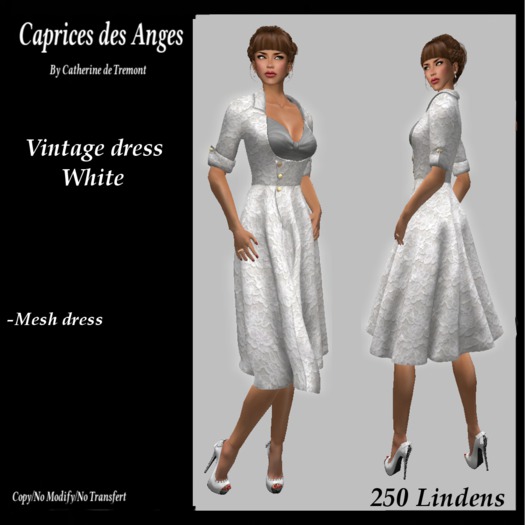 *CdT*  Vintage dress white