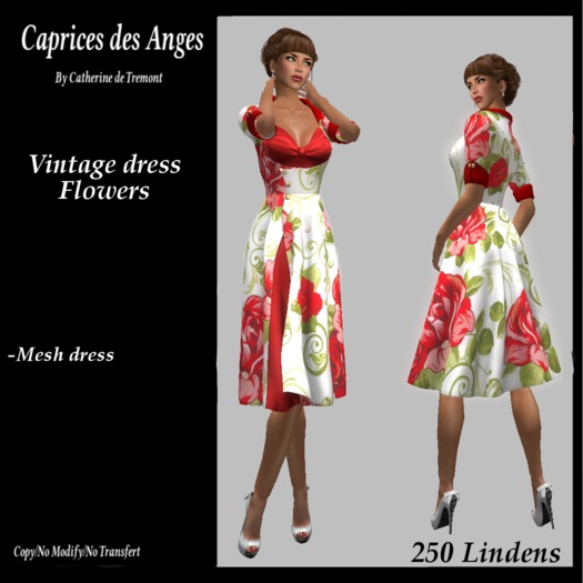 *CdT*  Vintage dress flowers