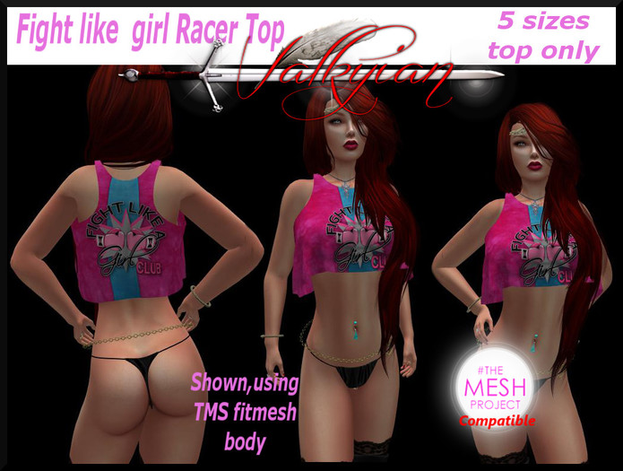~Valkyrian~ Fight Like Girl Racer top
