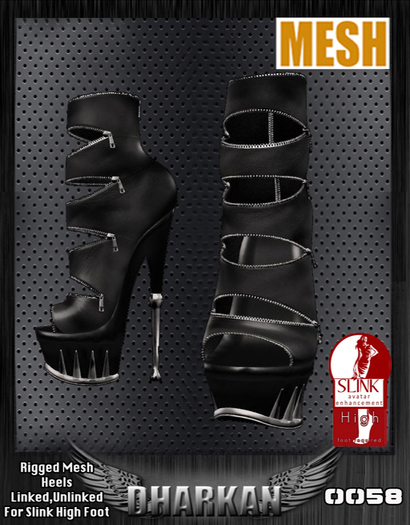 Dharkan - 0058 Heels For Slink Foot