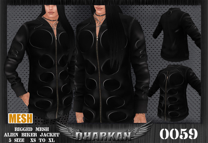Dharkan - 0059 Alien Biker Mesh Jacket