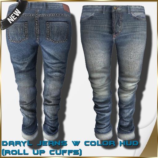 Daryl Jeans W Color HUD (Roll Up Cuffs)