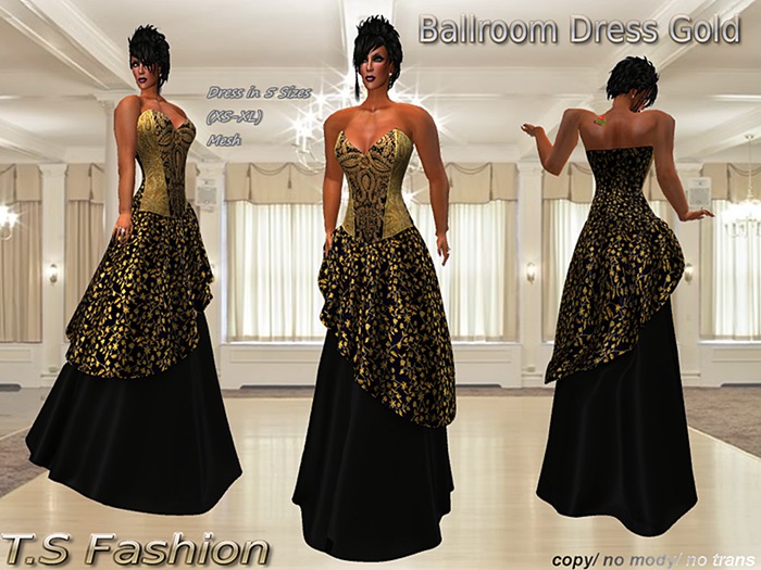 Ballroom Dress Gold