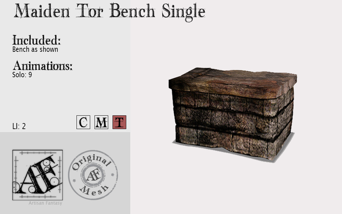 *AF* Maiden Tor Bench Single (Wear Me)