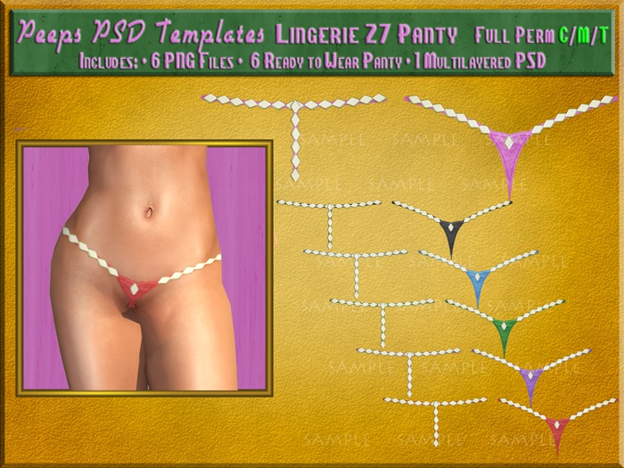 Peeps PSD Templates Lingerie 27 Panty