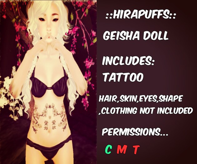Hirapuffs Geisha Doll