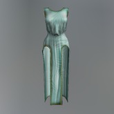 Aqua Ripples Mesh Qipao Dress box
