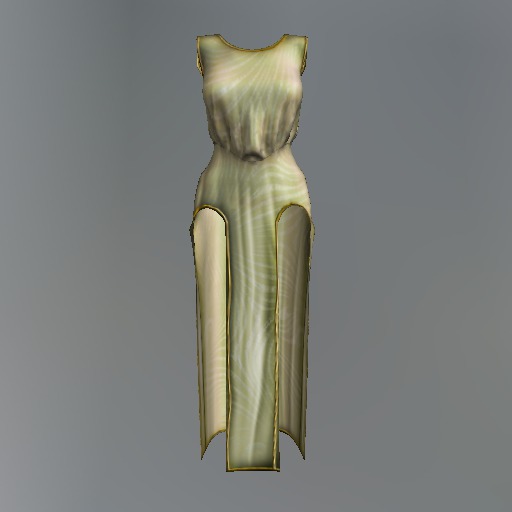 Yellow Ripples Mesh Qipao Dress