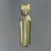 Yellow Ripples Mesh Qipao Dress box