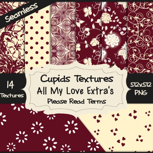 *Cupids Textures * 14 ALL MY LOVE EXTRAS