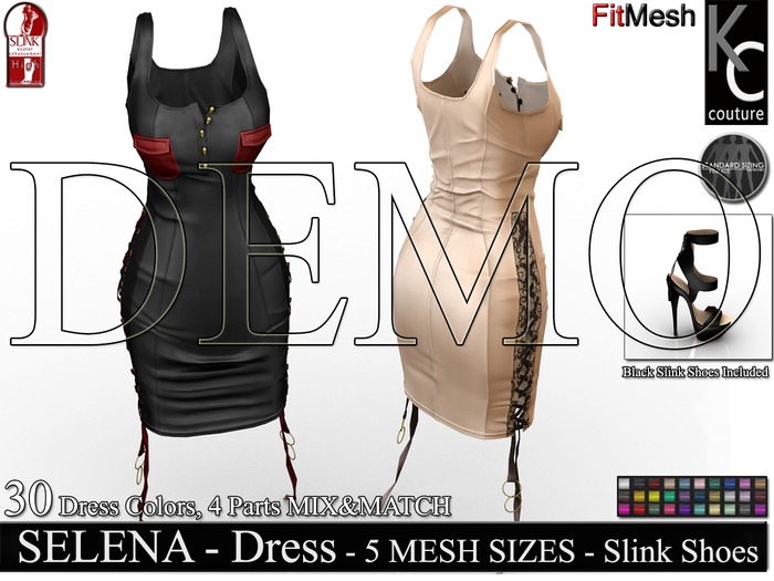 *DEMO* .:KC:. SELENA Dress 5 Mesh Sizes+Fitmesh / FATPACK