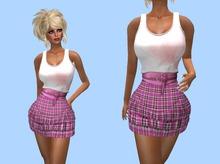 MESH DRESS CINTIA XADRESS PINK WITH BELT
