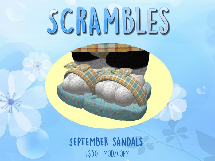 SCRAMBLES September Sandals (boxed)