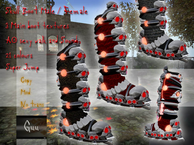 -=((Guu))=- Skull Boots