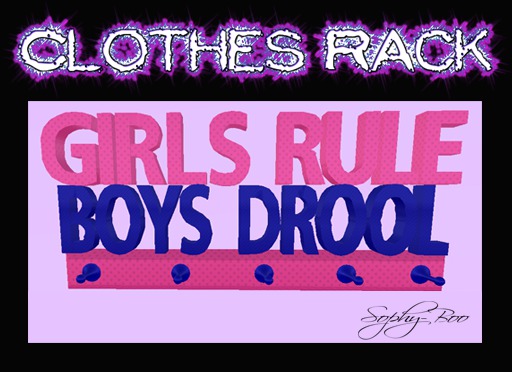 Girls Rule Boys Drool Coat Rack Mesh Sale