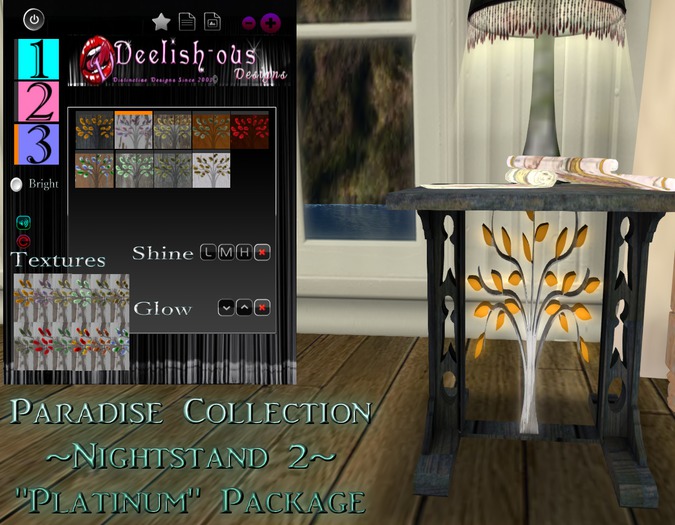 {DD} Paradise Bedroom Lamp "PLATINUM" Package