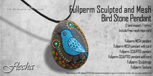 FLECHA bird stone pendant fullperm