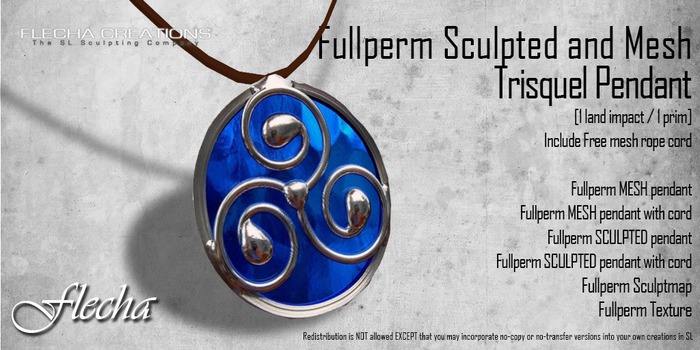 FLECHA Trisquel pendant fullperm