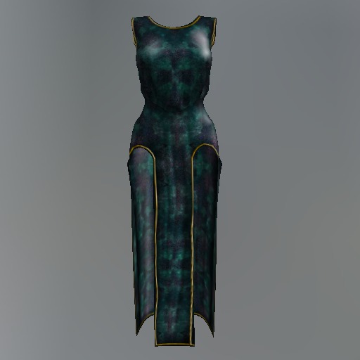 Green Gothic Mesh Qipao Dress box