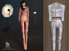 Bens Boutique - Nelly Leather Jacket & Waisted Pants White